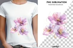 Watercolor flower png design for T-shirts Product Image 4