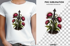 Gothic venus flytrap png design for T-shirts Product Image 4