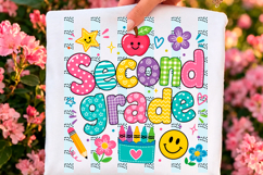 Second Grade Striped Back to School PNG Product Image 1