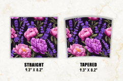 Peony &amp; Lavender Flower Tumbler Wrap | 20 oz tumbler wrap Product Image 2