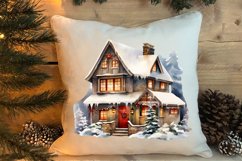 Christmas Houses Clipart Sublimation Product Image 4