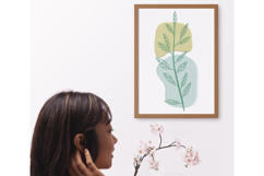 Minimalist Abstract Leaf Line Art Embroidery Design Product Image 4