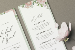 beautiful wedding card invitation set with roses flower Product Image 4