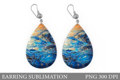 Abstract Teardrop Earring. Abstract Earring Sublimation Product Image 1