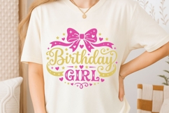 Birthday Girl Svg, Coquette Birthday Svg, Birthday Bow Svg. Product Image 5