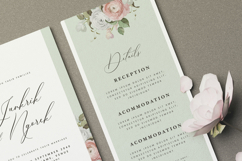 beautiful wedding card invitation set with roses flower Product Image 4