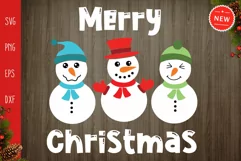 Merry Christmas Svg, Christmas Snowmans Svg, Snowmies Svg Product Image 2