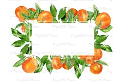 Orange wedding invitation frame clipart #w140 Product Image 5