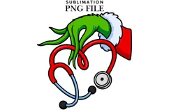 Christmas nurse png design for T-shirts Product Image 1