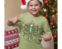 Ribcage Christmas Tree Png | Funny Christmas Skeleton Design Product Image 2