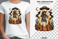 UFO cowgirl png design for T-shirts Product Image 4