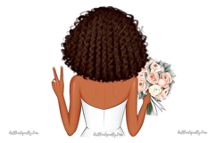 African American Bride Clipart Product Image 4