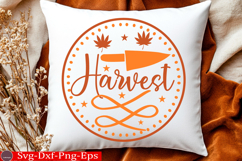 Harvest Fall Round Sign SVG Product Image 4