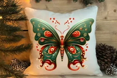 Fairy Christmas Butterfly Sublimation Clipart, Christmas PNG Product Image 4