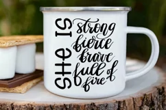 She Is Strong Fierce Brave Full Of Fire, Sublimation Design Product Image 4
