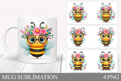 Cute Bee Mug Design. Cute Bee Sublimation Product Image 1