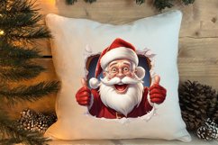 Christmas Santa Claus Peeking Clipart PNG Product Image 4