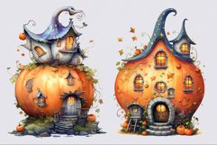 Halloween Fairy house clipart, Halloween clipart, Pumpkin Product Image 4