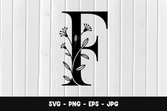 Letter F Decorative SVG PNG Product Image 1