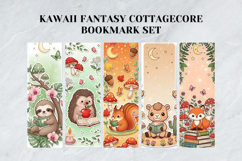 Kawaii Fantasy Cottagecore Bookmark Set,Magical Mushroom Art Product Image 4