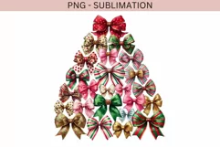 Coquette Christmas Tree PNG | Colorful Holiday Vibes Product Image 4