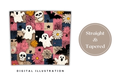 Skull Tumbler Wrap, Cartoon Halloween Ghost Tumbler Design Product Image 4