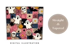 Skull Tumbler Wrap, Cartoon Halloween Ghost Tumbler Design Product Image 4