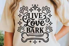 Live Love Bark Svg, Dog Mom Svg, Dog Lover Svg, Fur Mama Svg Product Image 5