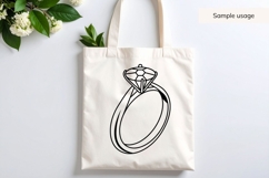 Diamond Engagement Ring SVG Product Image 4