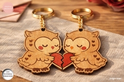 Animals Couple Keychain SVG Bundle | Laser Cut | Keyring Product Image 4