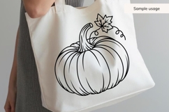 Hand Drawn Pumpkin SVG With Leaf Product Image 4