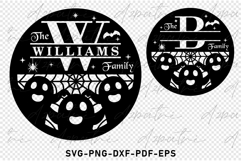Halloween Split Monogram Letters Sign SVG Laser Cut Files Product Image 4
