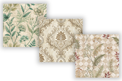 Vintage Ephemera Digital Paper Pack, Antique Floral Seamless Product Image 4