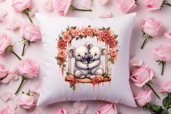 Valentine Animal On Swings Clipart, Valentine Animal Clipart Product Image 4