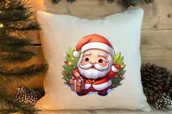 Cute Christmas Santa Claus Peeking Clipart, Christmas PNG Product Image 4
