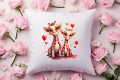 Couple Animal Valentines Day Clipart, Watercolor Couple Product Image 4