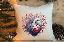 Watercolor Christmas Floral Hearts Clipart Product Image 4