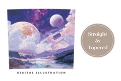 Cosmic Tumbler Wrap Design, Purple Tumbler Sublimation Product Image 4