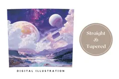 Cosmic Tumbler Wrap Design, Purple Tumbler Sublimation Product Image 4