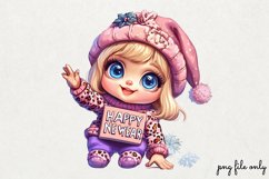 Pink leopard girl for Happy Clipart PNG Product Image 1