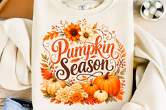 Pumpkin Season Floral Autumn PNG Product Image 1