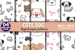 Cute Dog Digital Paper Background PNG Product Image 1