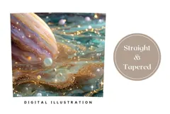 Glitter Tumbler Wrap, Cosmic Tumbler Sublimation Product Image 4