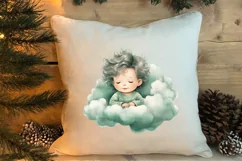Mint Christmas Baby First Clipart, Christmas PNG Product Image 4