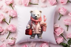 Valentines Day Bear Sublimation Clipart, Valentines Day PNG Product Image 4