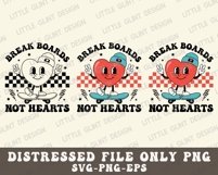 Break Boards Not Hearts SVG PNG | Boy Valentine day Shirt Product Image 4
