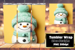 CUSTOM 20oz Tumbler Design for DIY , Snowman Product Image 1