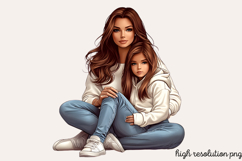 Mother Daughter Sublimation PNG Product Image 1