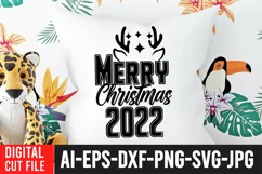 Merry Christmas 2022 SVG , Merry Christmas 2022 Vintage Product Image 4