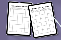 Weekly Self-Care Goals Planner Template Editable Canva Product Image 4